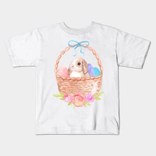 Easter bunny in basket Kids T-Shirt